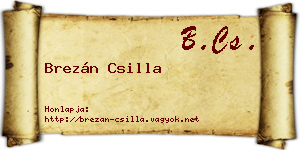 Brezán Csilla névjegykártya